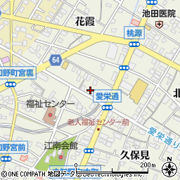 愛知県江南市古知野町花霞189-2周辺の地図