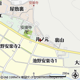 愛知県犬山市井ノ元周辺の地図