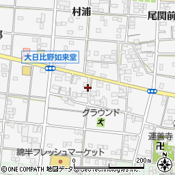 愛知県一宮市浅井町大日比野如来堂1543周辺の地図