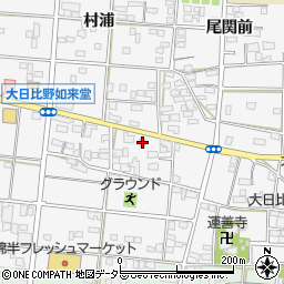 愛知県一宮市浅井町大日比野如来堂1560周辺の地図