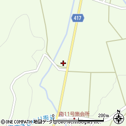 岐阜県恵那市山岡町田沢2318周辺の地図