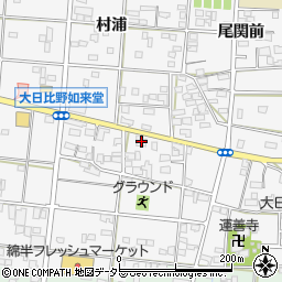 愛知県一宮市浅井町大日比野如来堂1576周辺の地図