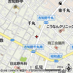 愛知県江南市古知野町千丸106周辺の地図