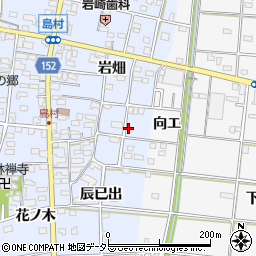 愛知県一宮市島村岩畑180周辺の地図