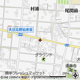 愛知県一宮市浅井町大日比野如来堂1550周辺の地図