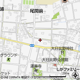 愛知県一宮市浅井町大日比野北流周辺の地図