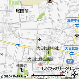 愛知県一宮市浅井町大日比野北流2039周辺の地図