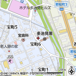 岐阜県多治見市宝町6丁目56周辺の地図