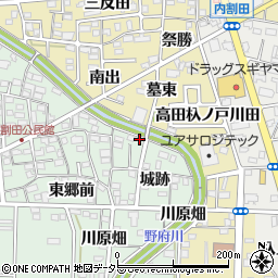 愛知県一宮市木曽川町外割田城跡1周辺の地図