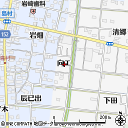 愛知県一宮市浅井町大日比野向エ周辺の地図