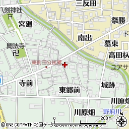 愛知県一宮市木曽川町外割田東郷中周辺の地図