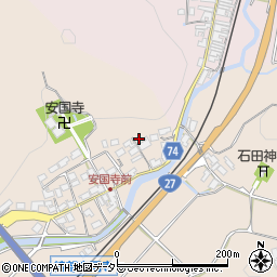 京都府綾部市安国寺町（上背戸）周辺の地図