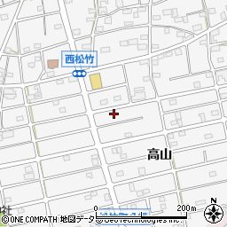 愛知県江南市松竹町高山23周辺の地図