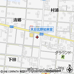 愛知県一宮市浅井町大日比野如来堂40周辺の地図