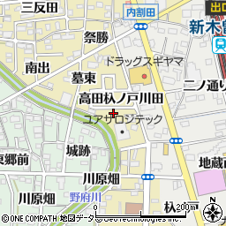 愛知県一宮市木曽川町内割田古川筋338-40周辺の地図