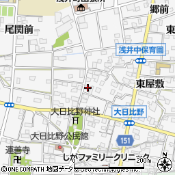 愛知県一宮市浅井町大日比野東屋敷2362周辺の地図