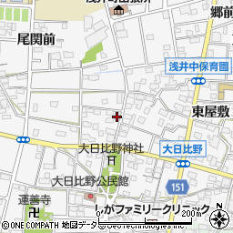 愛知県一宮市浅井町大日比野北流2048周辺の地図