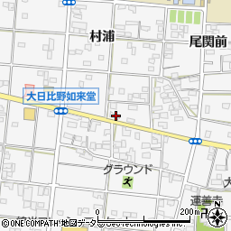 愛知県一宮市浅井町大日比野如来堂1578周辺の地図