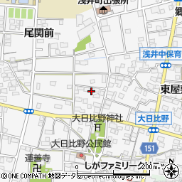 愛知県一宮市浅井町大日比野北流51周辺の地図