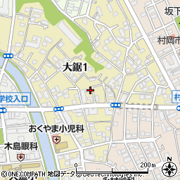 神奈川県藤沢市大鋸1丁目11周辺の地図