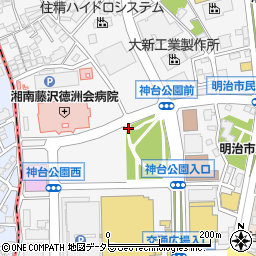 神奈川県藤沢市辻堂神台周辺の地図