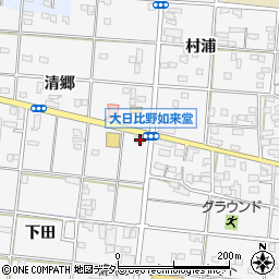 愛知県一宮市浅井町大日比野如来堂1351周辺の地図