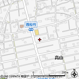 愛知県江南市松竹町高山16周辺の地図