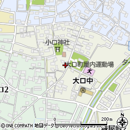 愛知県丹羽郡大口町城屋敷1丁目周辺の地図