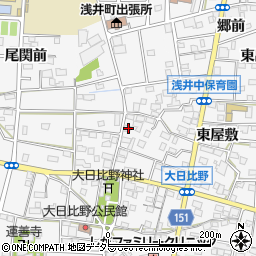 愛知県一宮市浅井町大日比野東屋敷2364周辺の地図