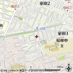神奈川県茅ヶ崎市室田3丁目5周辺の地図