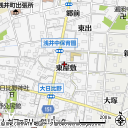 愛知県一宮市浅井町大日比野東屋敷2397周辺の地図