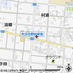 愛知県一宮市浅井町大日比野如来堂33周辺の地図