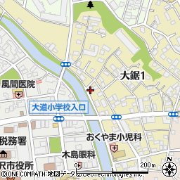 神奈川県藤沢市大鋸1丁目3周辺の地図