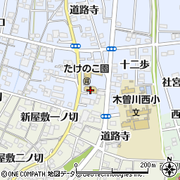 木曽川西部いこいの家周辺の地図