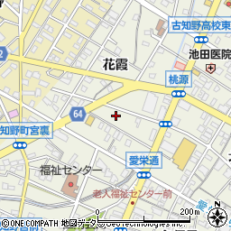 愛知県江南市古知野町花霞周辺の地図