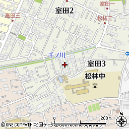 神奈川県茅ヶ崎市室田3丁目7周辺の地図
