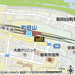 兵庫県朝来市周辺の地図
