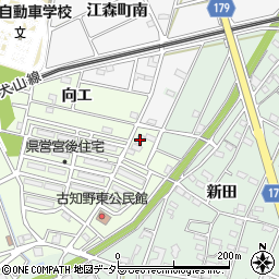 愛知県江南市宮後町向エ77周辺の地図