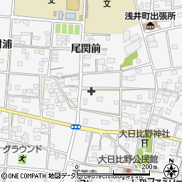 愛知県一宮市浅井町大日比野北流20周辺の地図