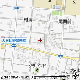 愛知県一宮市浅井町大日比野如来堂18周辺の地図