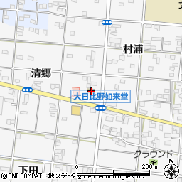 愛知県一宮市浅井町大日比野如来堂34周辺の地図