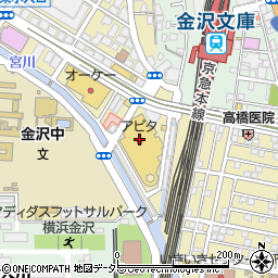 ライトオンアピタ金沢文庫店周辺の地図