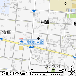愛知県一宮市浅井町大日比野如来堂9周辺の地図