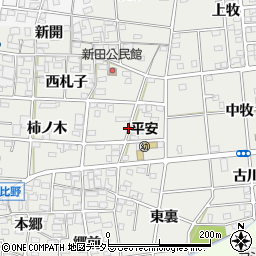 愛知県一宮市浅井町小日比野札子周辺の地図