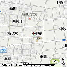 愛知県一宮市浅井町小日比野（札子）周辺の地図