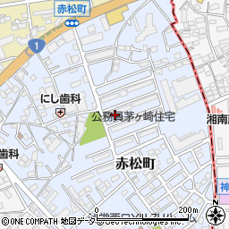 神奈川県茅ヶ崎市赤松町周辺の地図