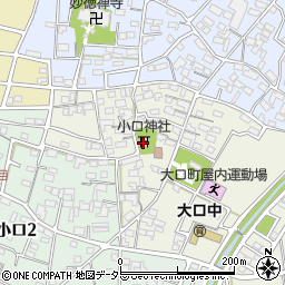 小口神社周辺の地図