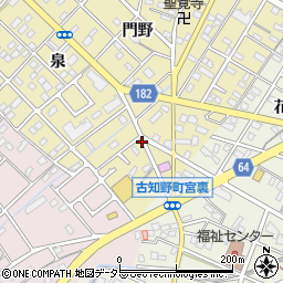 愛知県江南市飛高町泉周辺の地図