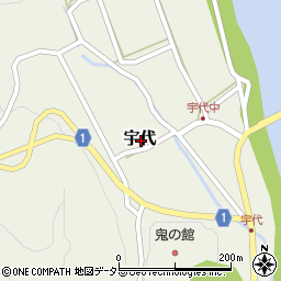 鳥取県西伯郡伯耆町宇代周辺の地図