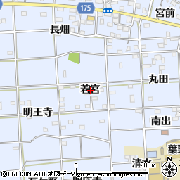 愛知県一宮市大毛若宮周辺の地図